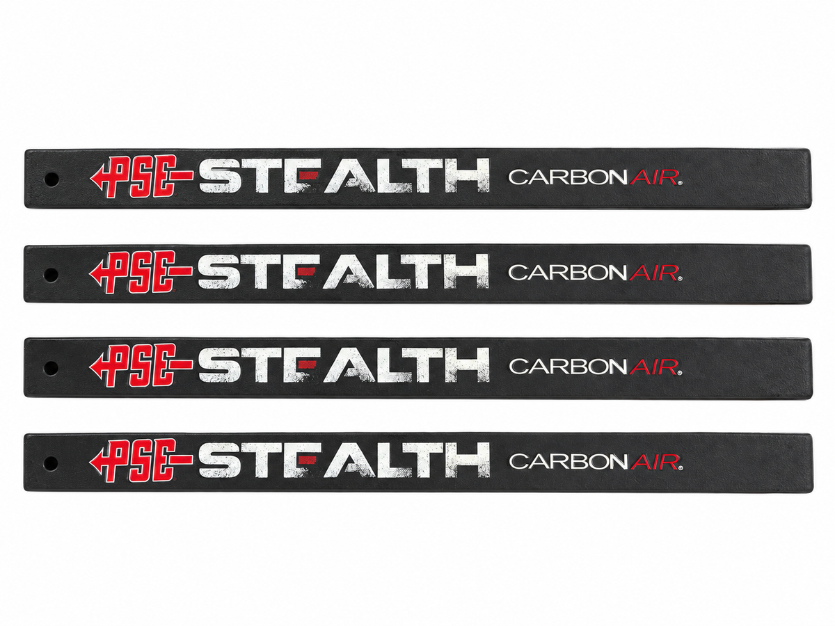 PSE Archery Carbon Air Stealth Mach 1 98X Split Limbs, 11.0 Deflection, Size 15, Black – Set of 4