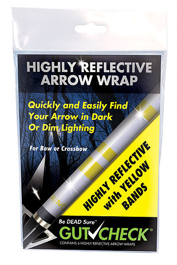GutCheck Indicators Highly Reflective Arrow Wraps, 6pk-Archery- Hunting, Target, Traditional-Jeff’s Specialty Sports