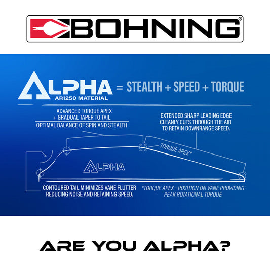 Bohning Alpha Vanes, 2.8"-Archery- Hunting, Target, Traditional-Jeff’s Specialty Sports