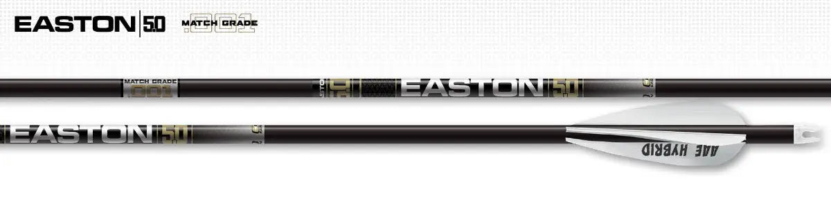 Easton Power Flight - 12 Frecce In Carbonio C2, Gambi 500, Con Inserti CB, Dirittezza +/- .006