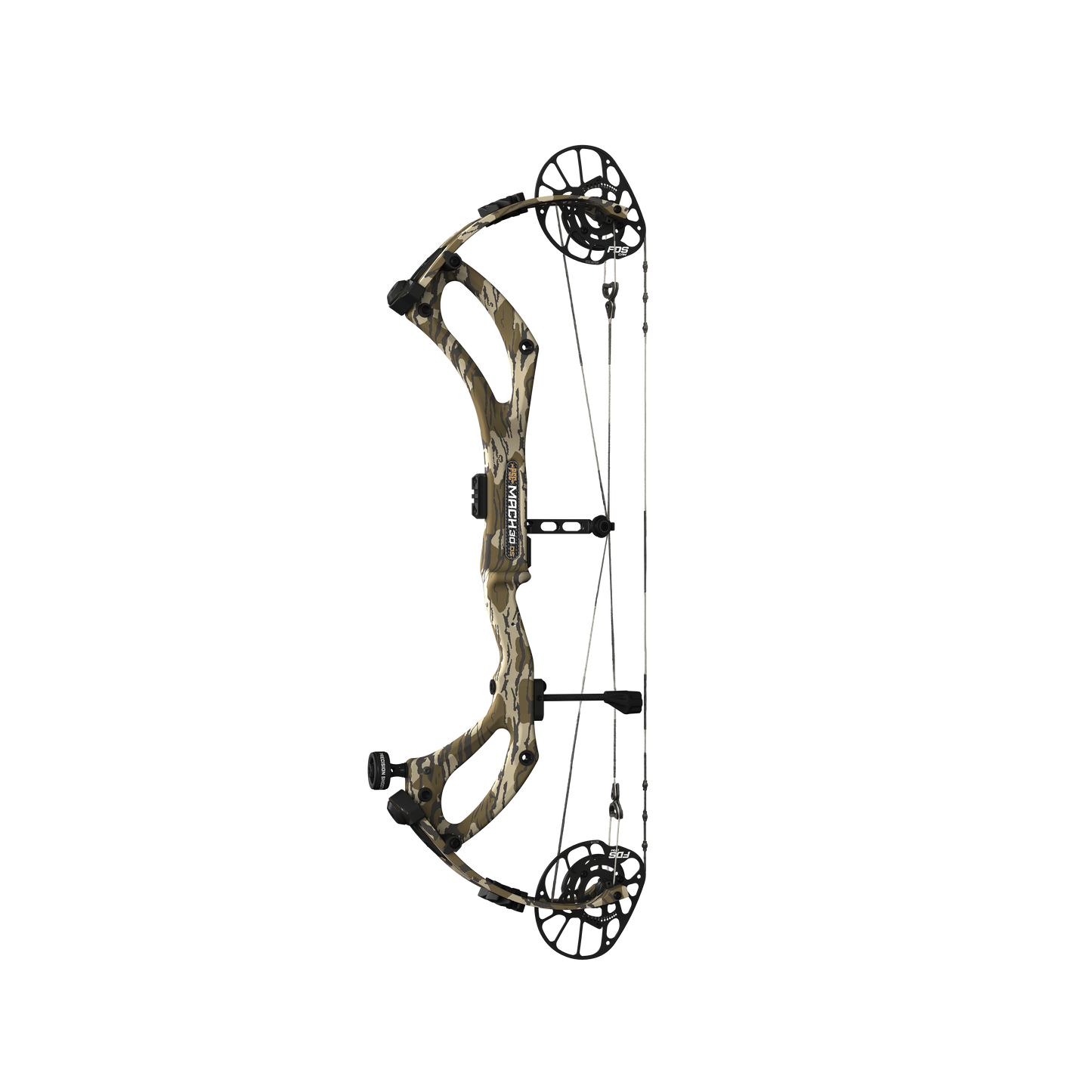 PSE Archery Mach 30 DS Carbon-FDS Compound Bow - Mossy Oak Bottomland - straight view