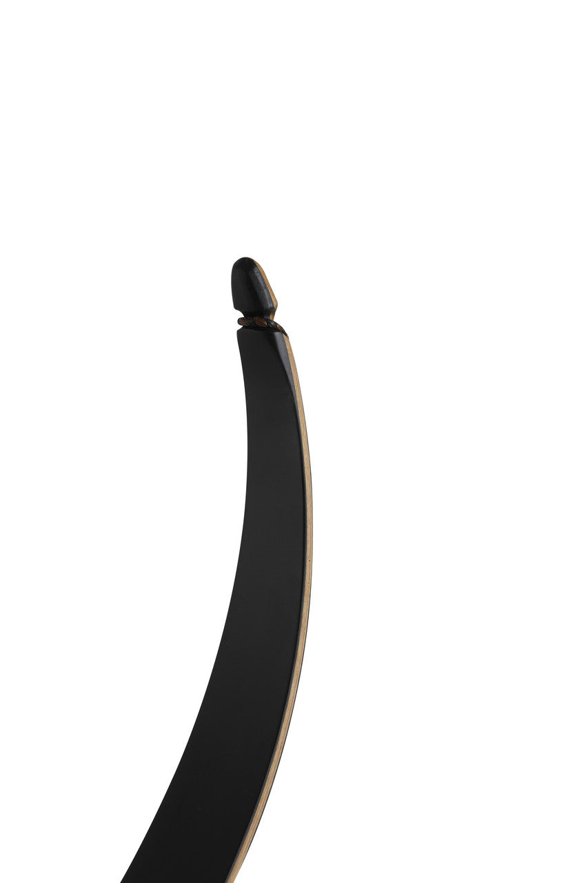 Old Mountain Archery Washington recurve bow - limb tip and bowstring detail