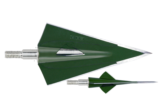 Zwickey Archery Delta Screw-On Broadheads, 3pk-Archery- Hunting, Target, Traditional-Jeff’s Specialty Sports