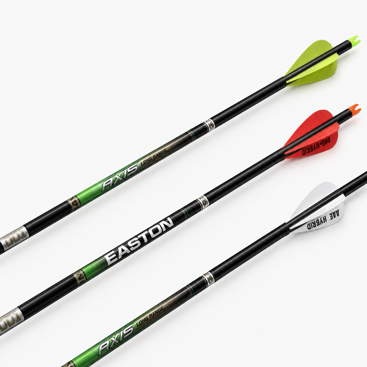 Easton Axis 4mm Long Range Match Grade Arrows w/Half-Outs, 6pk.