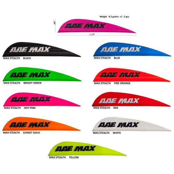AAE Max Stealth Vanes, 40/pk-Archery- Hunting, Target, Traditional-Jeff’s Specialty Sports