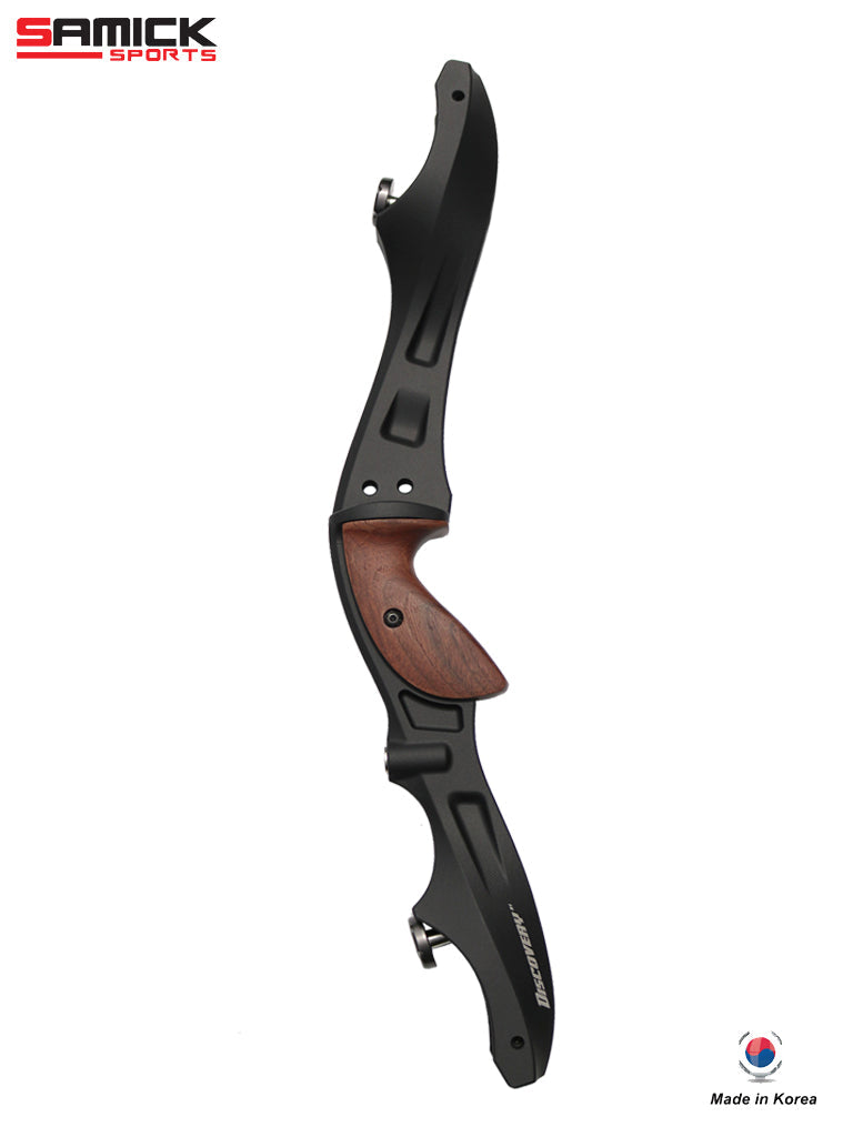 Samick Sports Discovery 21" CNC Riser - Matte Black - right-hand riser shown
