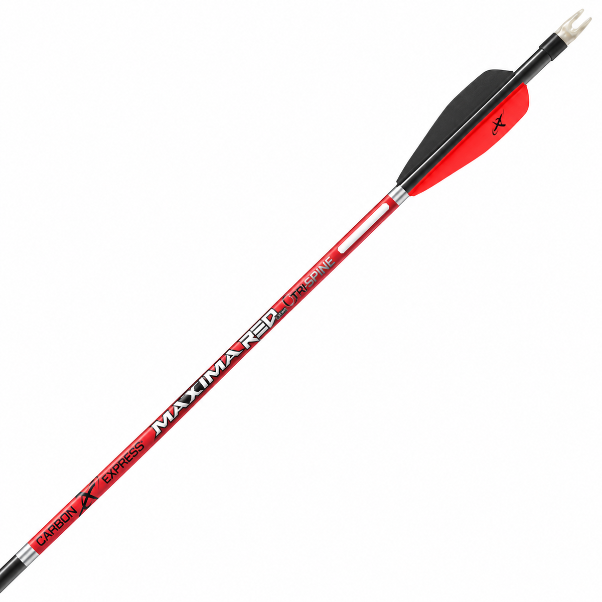 Carbon Express Maxima RED 4mm Fletched Carbon Hunting Arrows, 6pk