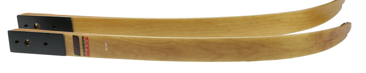 Greatree Archery GT Carbon Maxx replacement limbs - maple and clear fiberglass detail