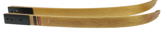 Greatree Archery GT Carbon Maxx replacement limbs - maple and clear fiberglass detail