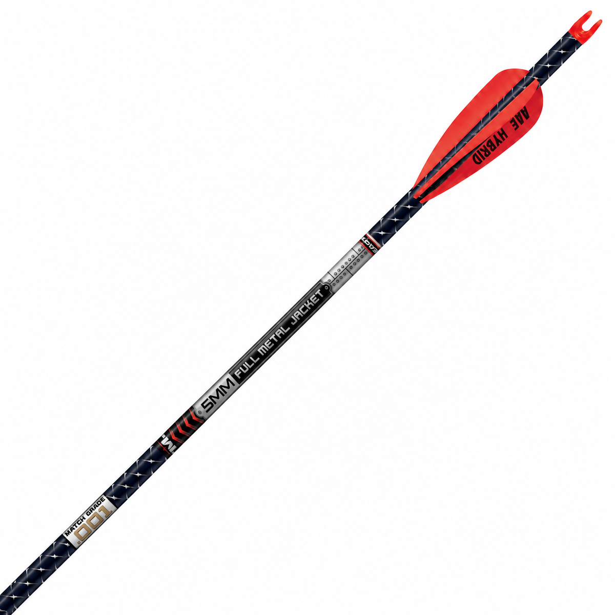 Easton Full Metal Jacket 5mm Match Grade Arrows with HIT Inserts & Collars, 6pk.