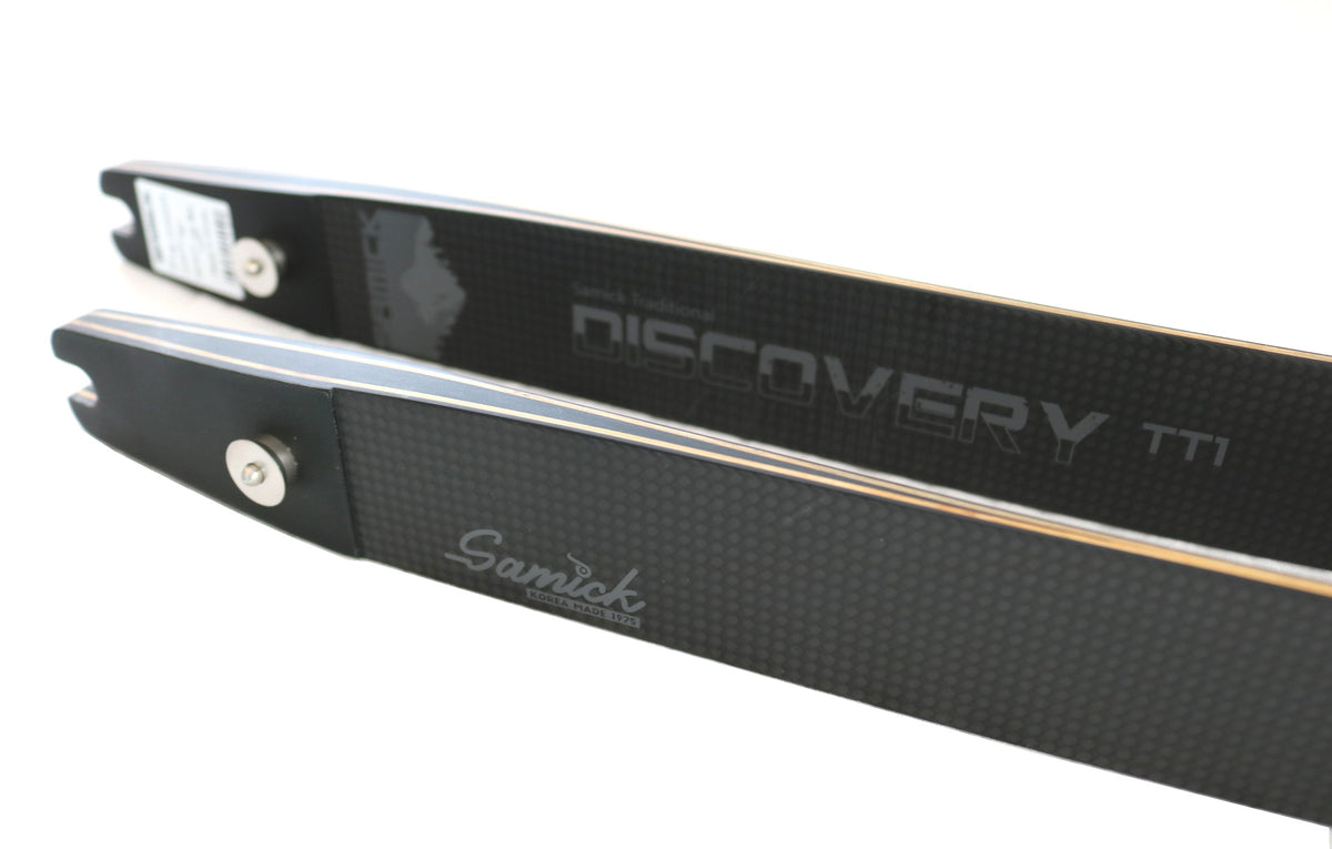 Samick Sports Discovery Bamboo Core 45T Cross Carbon Limbs - carbon finish and bamboo core detail