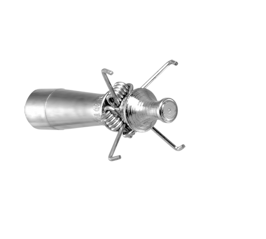 Zwickey J11 Judo glue-on point, 11/32 inch, 135 grains, showing spring arms and tapered body