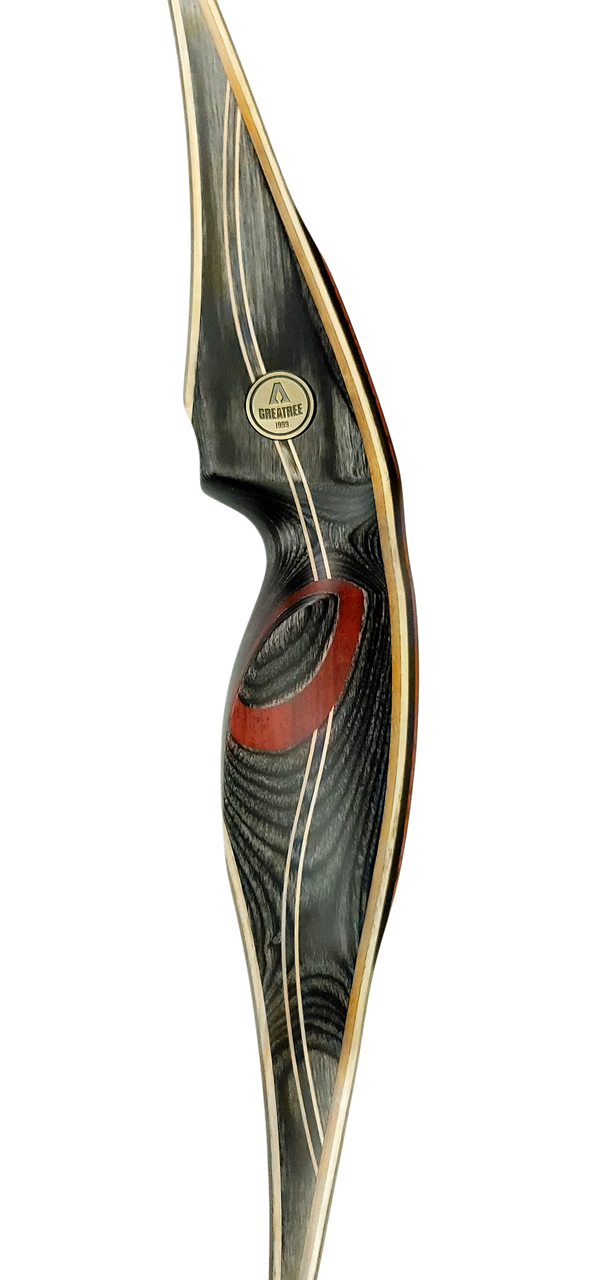 Greatree Archery Kartal longbow - side view of grip and wood detail