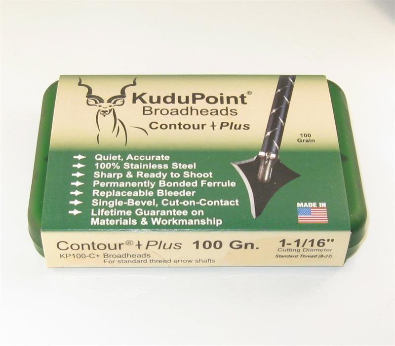 KuduPoint Contour+Plus Broadheads, 3pk-Archery- Hunting, Target, Traditional-Jeff’s Specialty Sports
