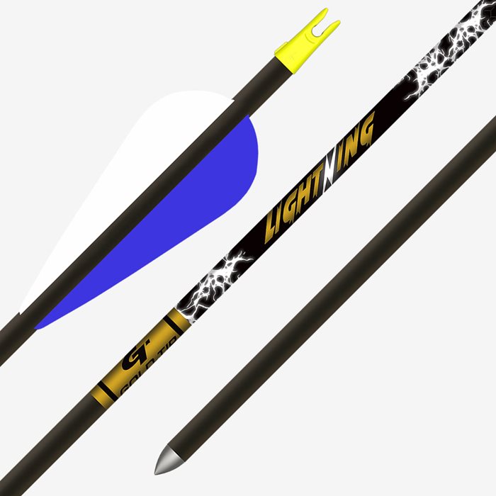 Gold Tip Lightning Youth Carbon Arrows, dz.-Archery- Hunting, Target, Traditional-Jeff’s Specialty Sports