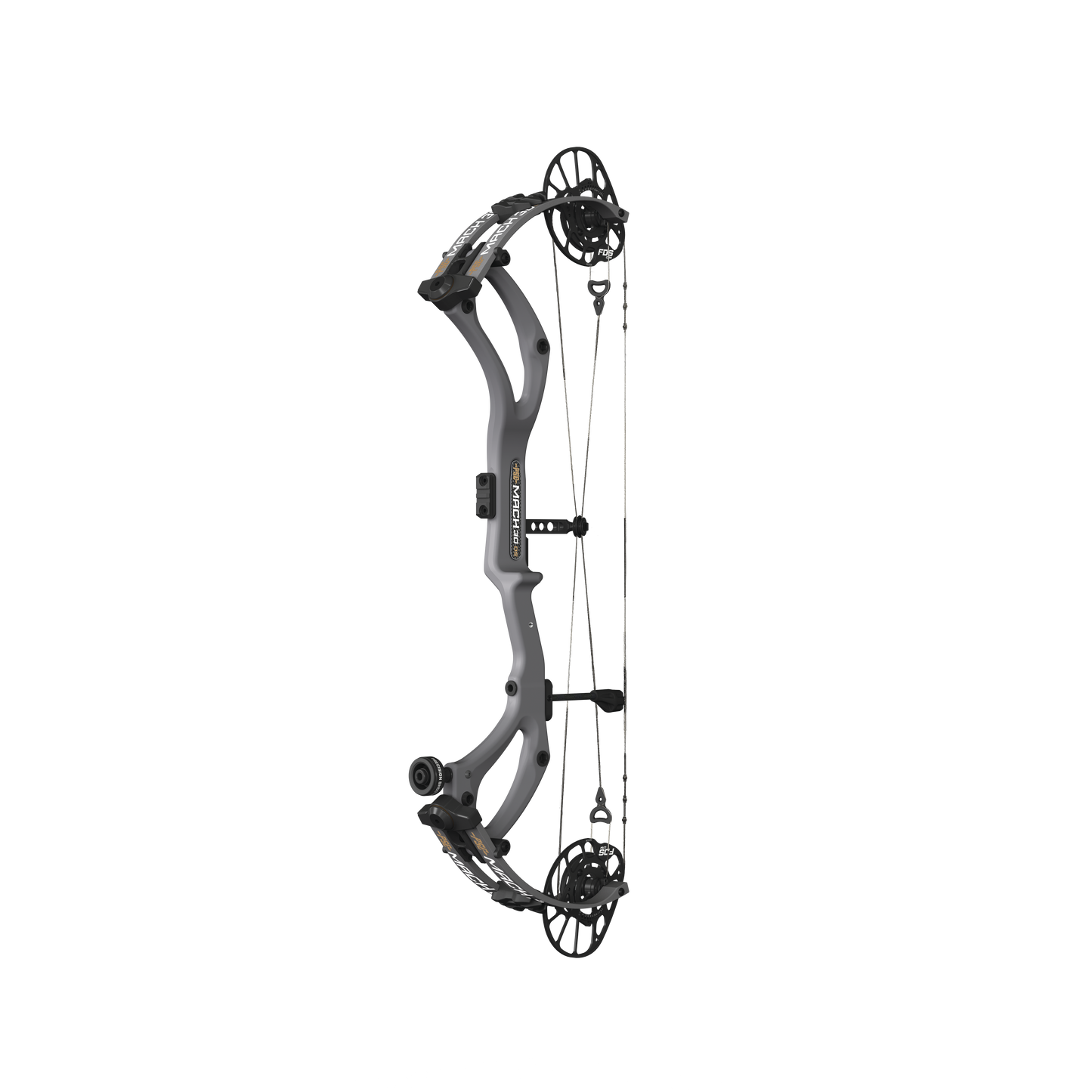 PSE Archery Mach 30 DS Carbon-FDS Compound Bow - Charcoal - alternate 3/4 view