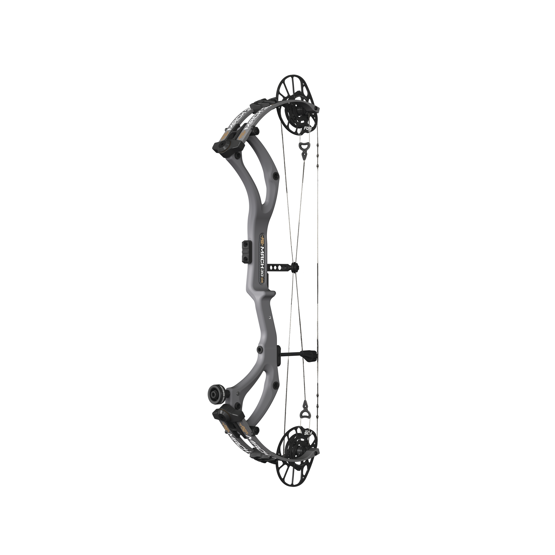 PSE Archery Mach 30 DS Carbon-FDS Compound Bow - Charcoal - alternate 3/4 view
