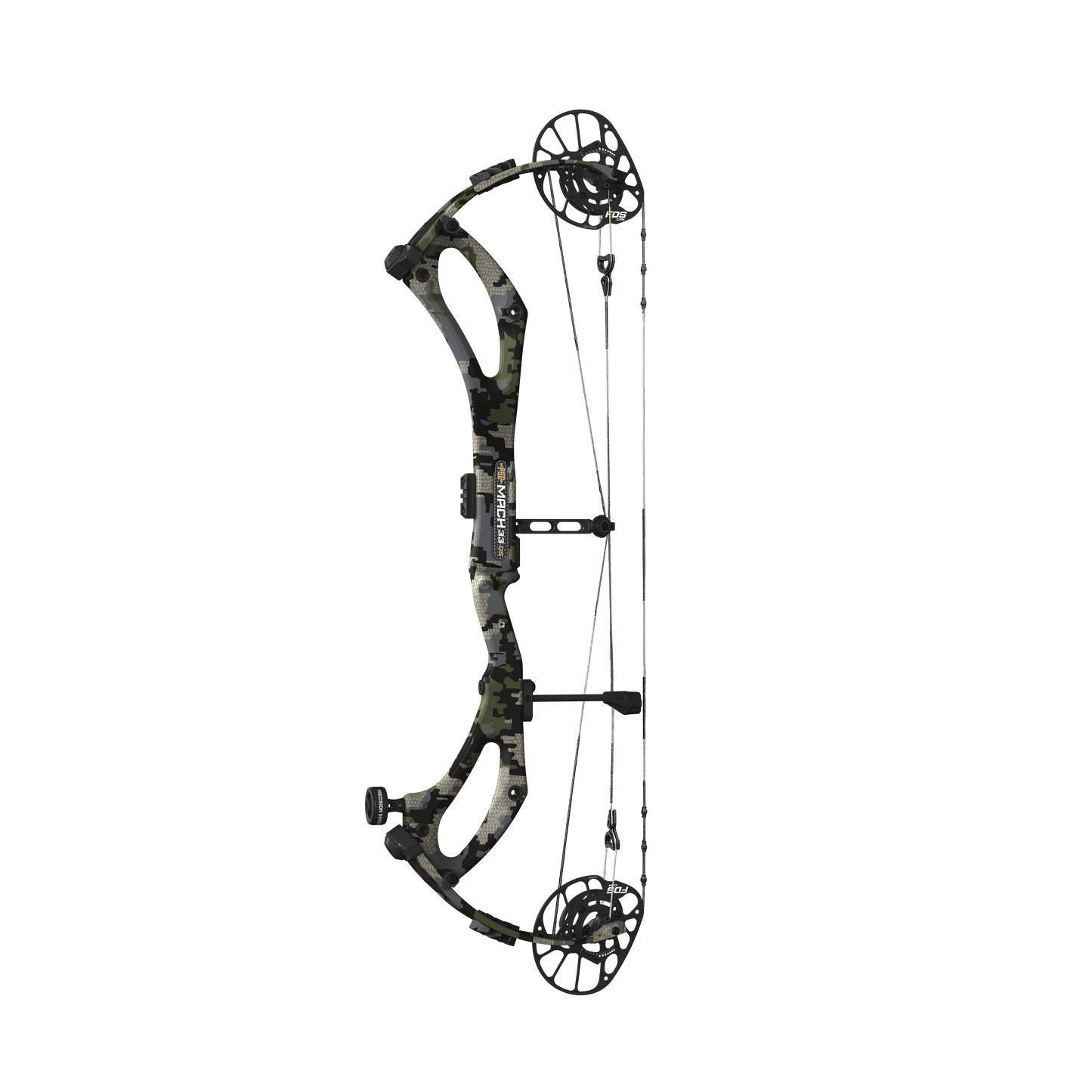 PSE Archery Mach 33 DS Carbon-FDS Compound Bow - Kuiu Verde - straight view