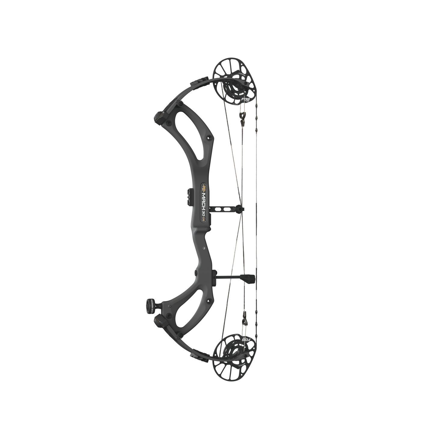 PSE Archery Mach 30 DS Carbon-FDS Compound Bow - Black - straight view
