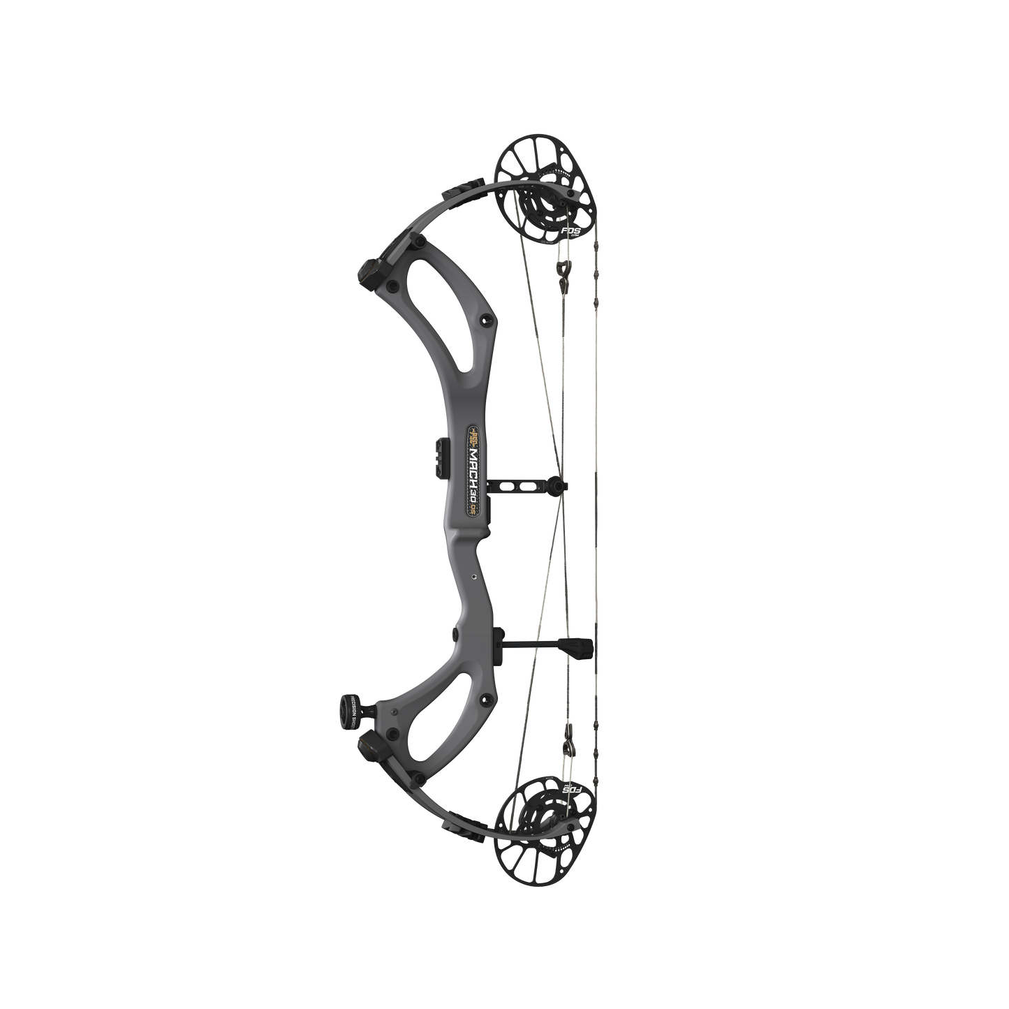 PSE Archery Mach 30 DS Carbon-FDS Compound Bow - Charcoal - straight view