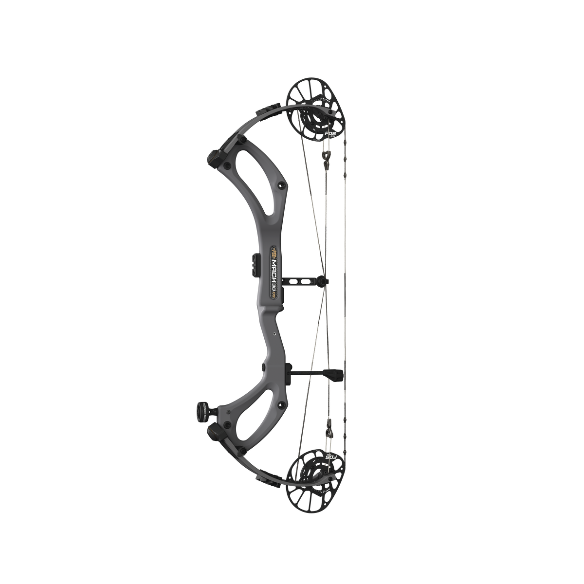 PSE Archery Mach 30 DS Carbon-FDS Compound Bow - Charcoal - alternate straight view