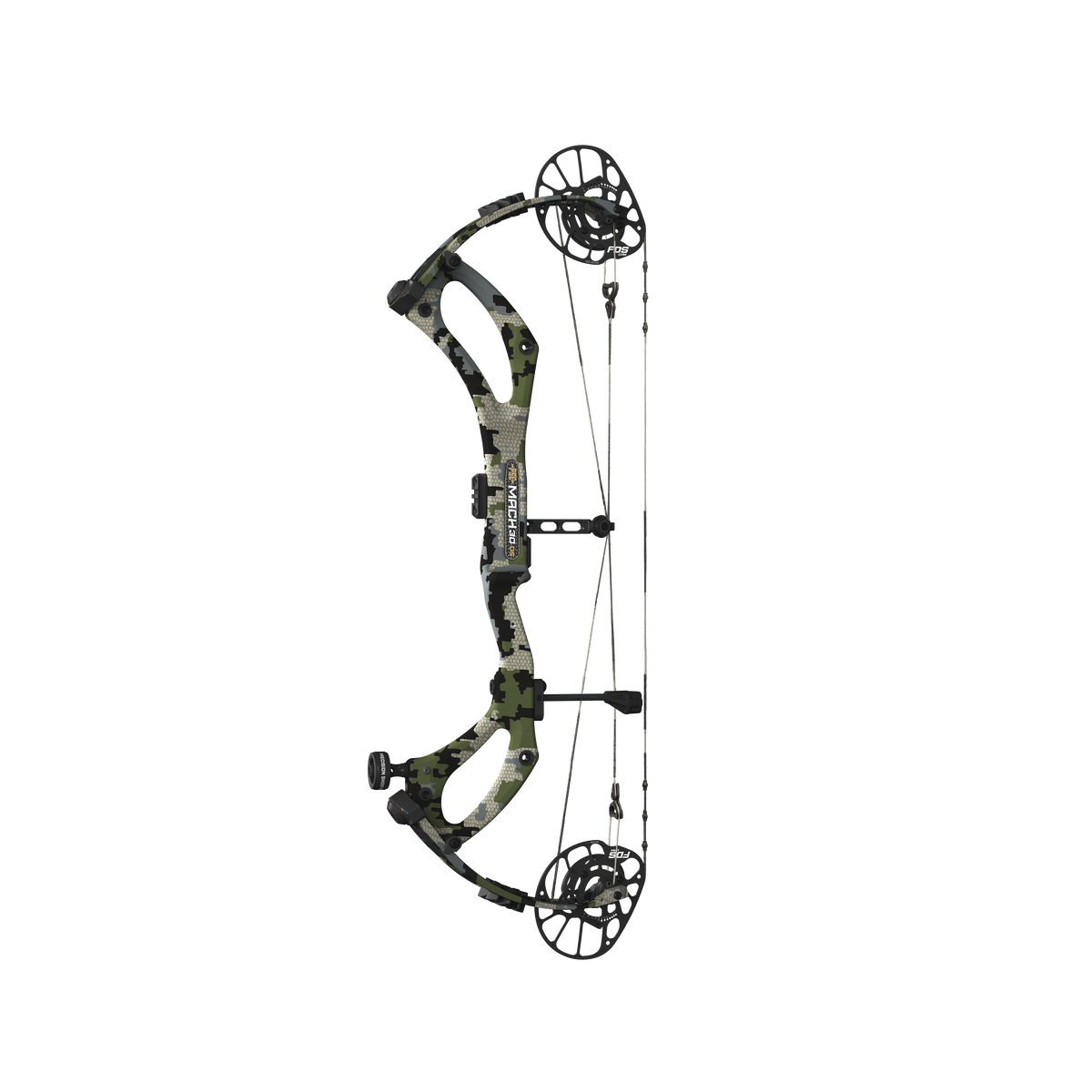 PSE Archery Mach 30 DS Carbon-FDS Compound Bow - Kuiu Verde - straight view