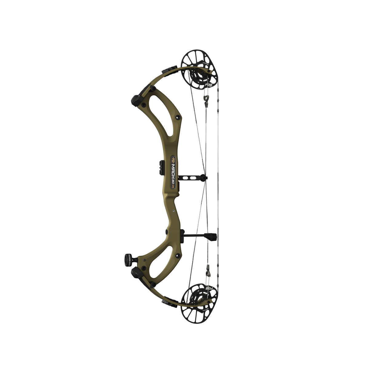 PSE Archery Mach 30 DS Carbon-FDS Compound Bow - OD Green - straight view