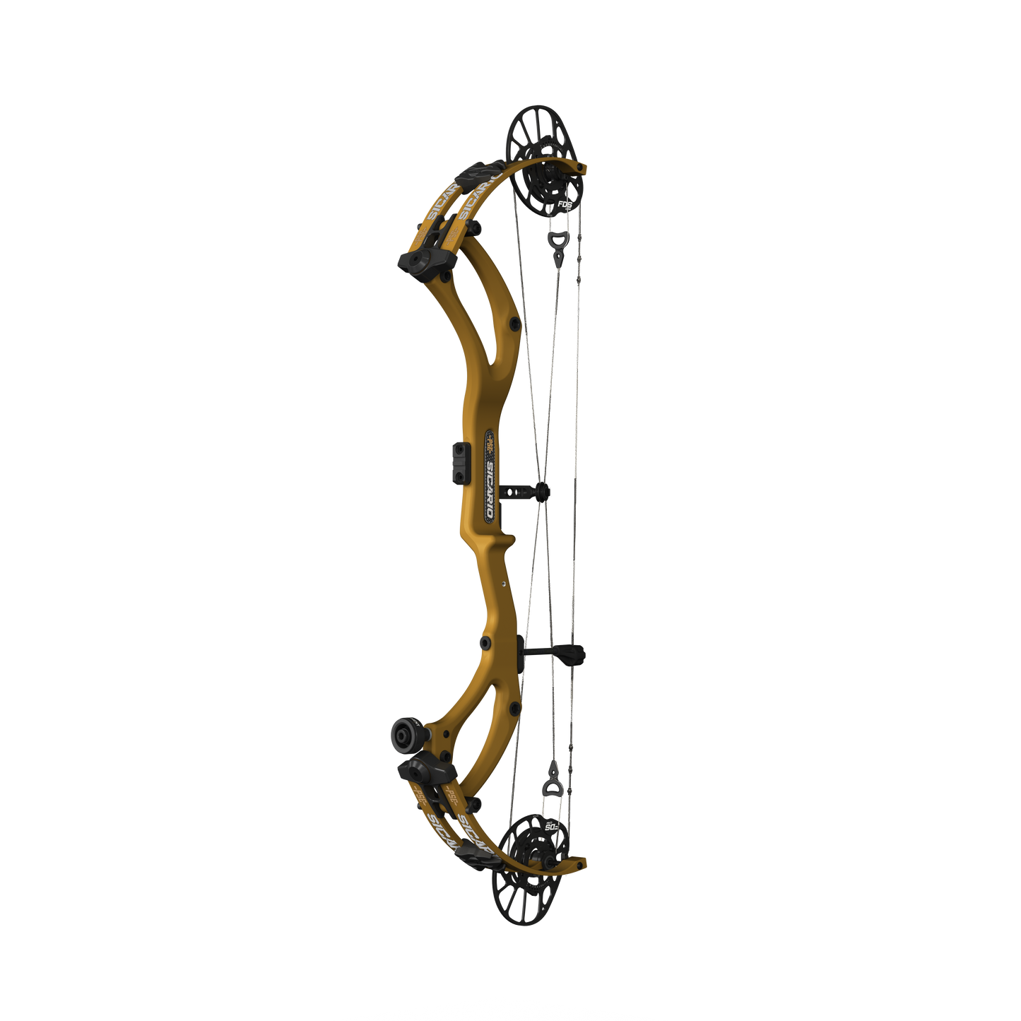 PSE Archery Sicario Carbon-FDS Compound Bow - Clay Brown - 45-degree view