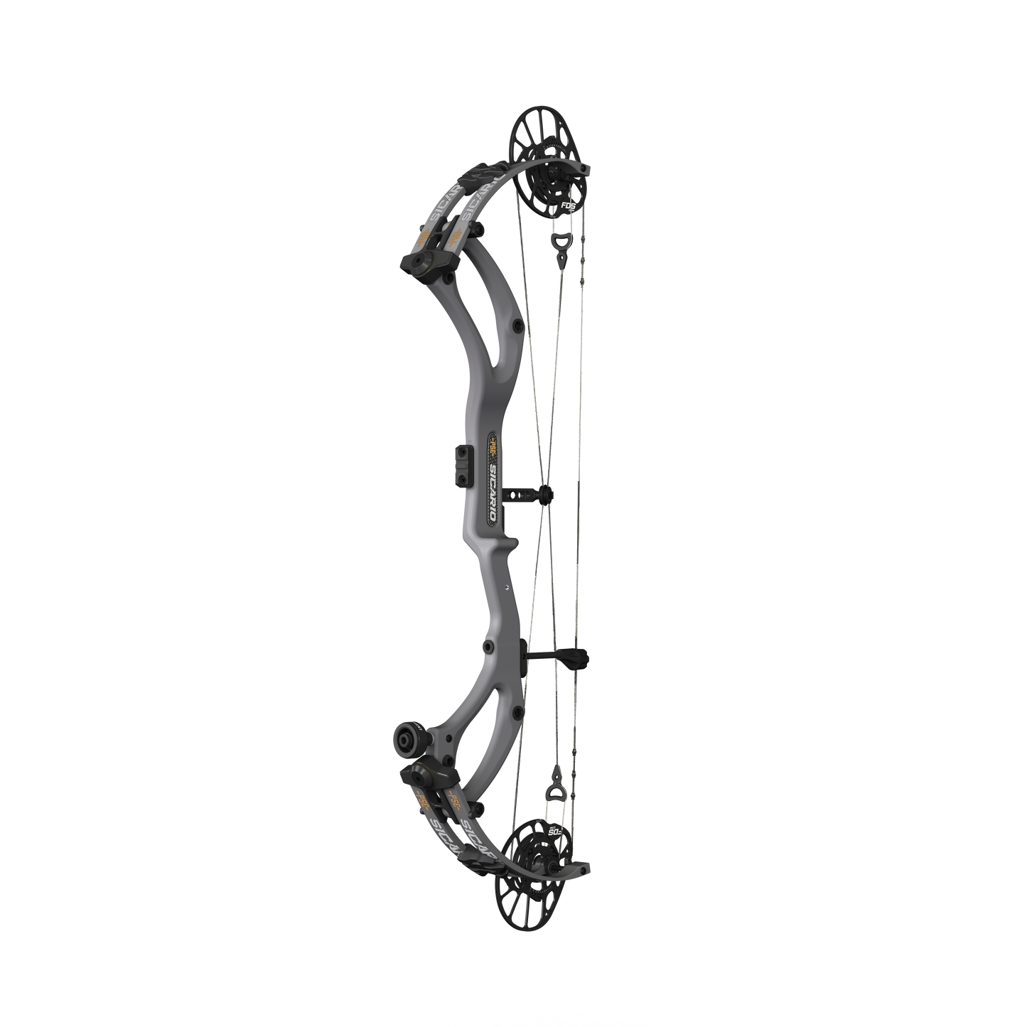PSE Archery Sicario Carbon-FDS Compound Bow - Charcoal - 45-degree view
