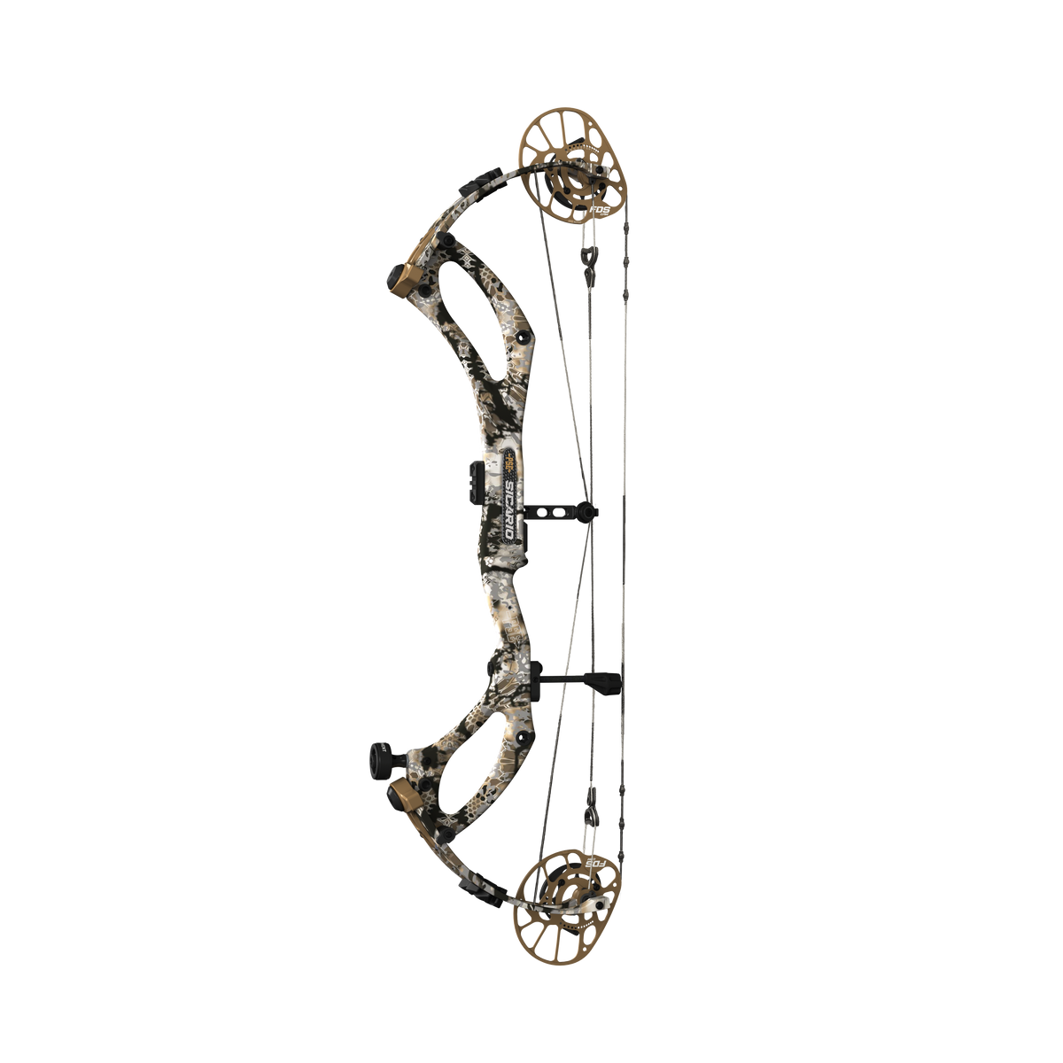 PSE Archery Sicario Carbon-FDS Compound Bow - Kryptek Skyfall - detail view